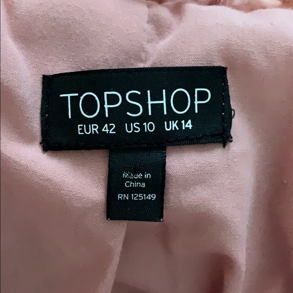 TOPSHOP Pink Teddy Coat US Size 10 - Picture 8 of 8